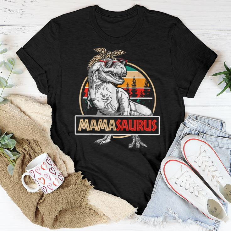 Mamasaurus Dinosaur Mom Vintage Leopard Bandana Mother Women T-shirt Unique Gifts