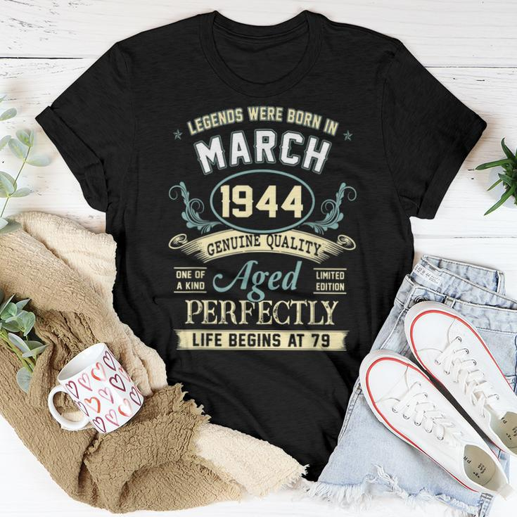 March 1944 79Th Birthday 79 Year Old Men Women Women T-shirt Unique Gifts