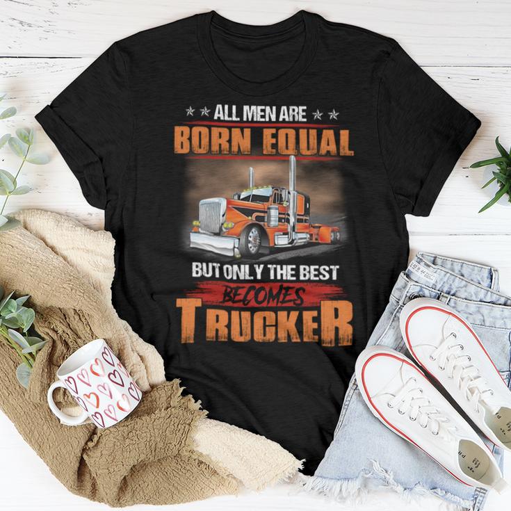 All men are born equal but only the best becomes Trucker Essential T-Shirt  for Sale by WishWear