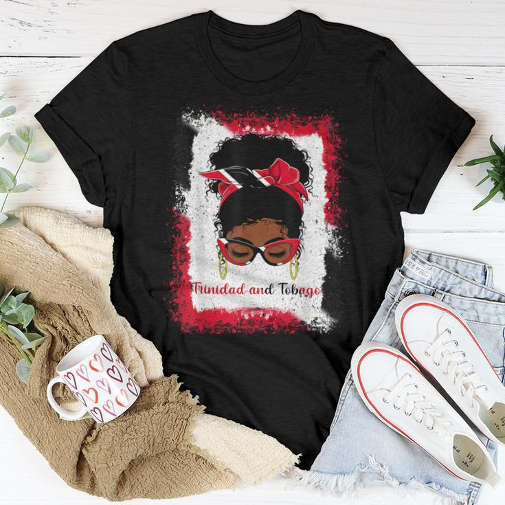 Messy Bun Trinidad And Tobago Flag Womens Woman Girl Women T-shirt Unique Gifts