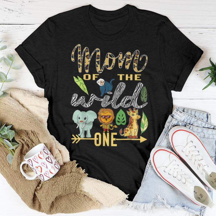 Mom Of The Wild One Zoo Mother Birthday Safari Jungle Animal Women T-shirt Unique Gifts