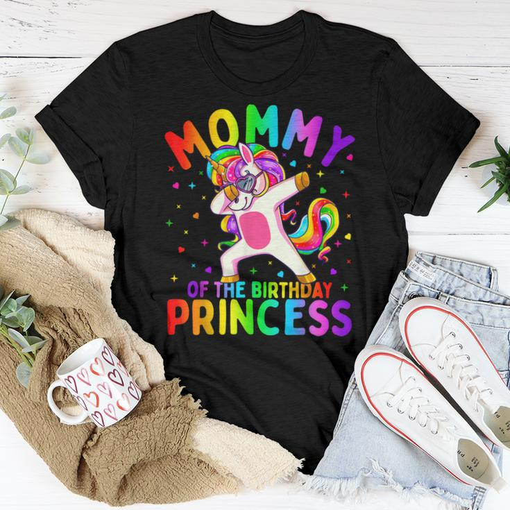 Mommy Of The Birthday Princess Girl Dabbing Unicorn Mom Women T-shirt Unique Gifts