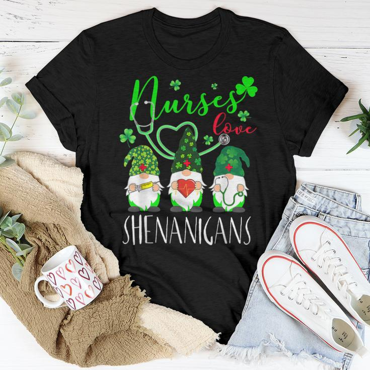 Nurses Love Shenanigans Funny Gnomes Nurse St Patricks Day V11 Women T-shirt Funny Gifts