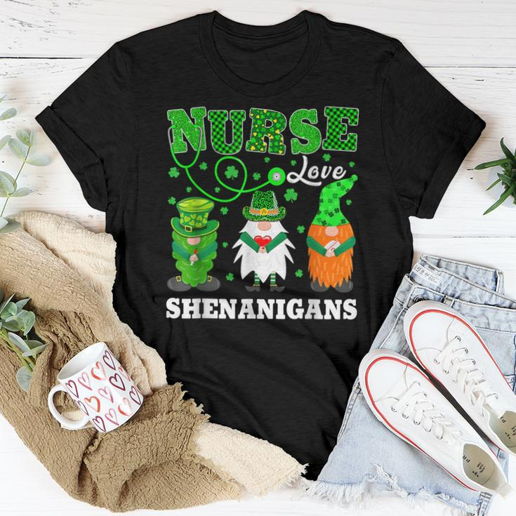 Nurses Love Shenanigans Funny Gnomes Nurse St Patricks Day V9 Women T-shirt Funny Gifts