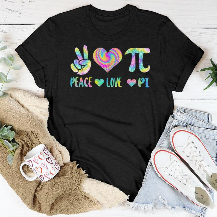 Peace Heart Pi Day Tie Dye Mathematics Science Math Teacher Women T-shirt Funny Gifts