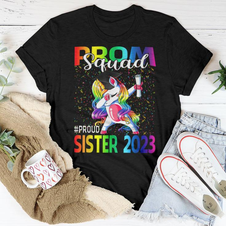 Prom Squad Proud Sister Class Of 2023 Unicorn Women T-shirt Unique Gifts