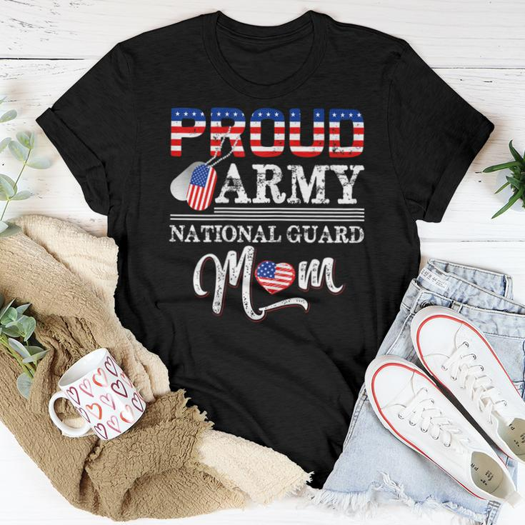 Proud Army National Guard Mom Us American Flag Pride Women T-shirt Unique Gifts