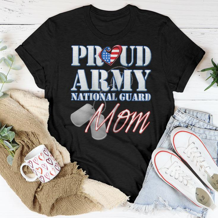 Proud Army National Guard Mom Usa Heart Shirt Women T-shirt Unique Gifts