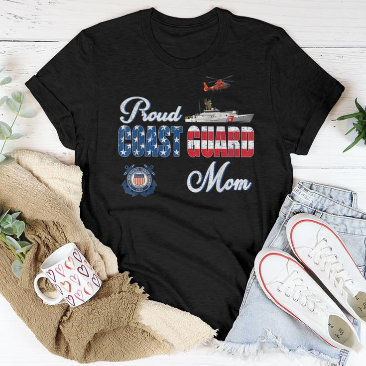 Proud Coast Guard Mom US Coast Guard Veteran Military Women T-shirt Funny Gifts