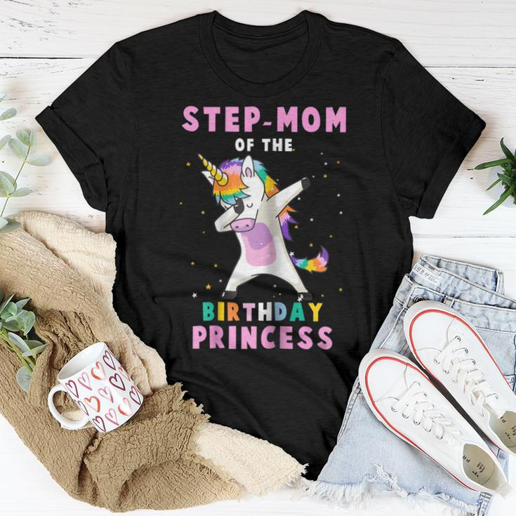 Proud Step-Mom Of A Birthday Unicorn Dab Girl Women T-shirt Unique Gifts