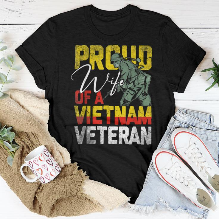 Proud Wife Of A Vietnam Veteran Veterans Day V2 Women T-shirt Funny Gifts