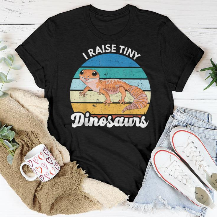 I Raise Tiny Dinosaurs Leopard Gecko Mom Dad Reptile Women T-shirt Unique Gifts