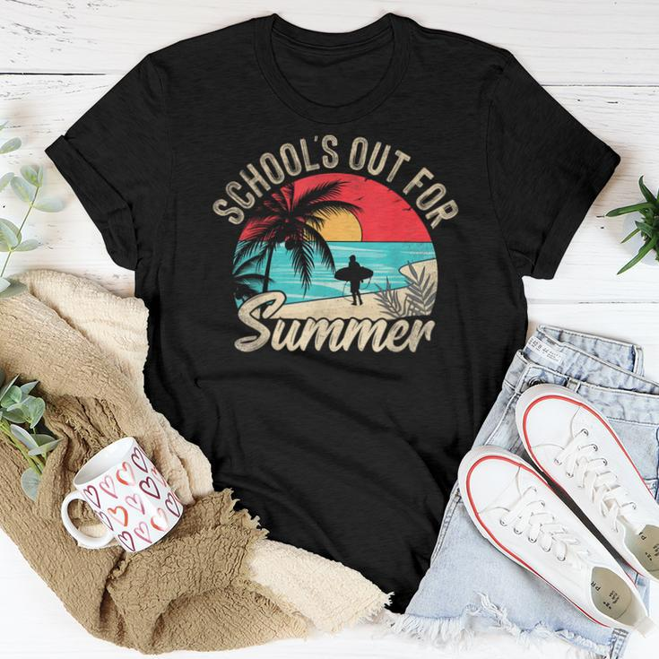 Retro Vintage Schools Out For Summer Women Kids Teacher Women T-shirt Unique Gifts