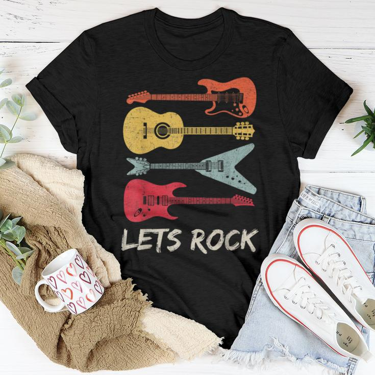 Lets Rock N Roll Guitar Retro Men Women Women T-shirt Unique Gifts