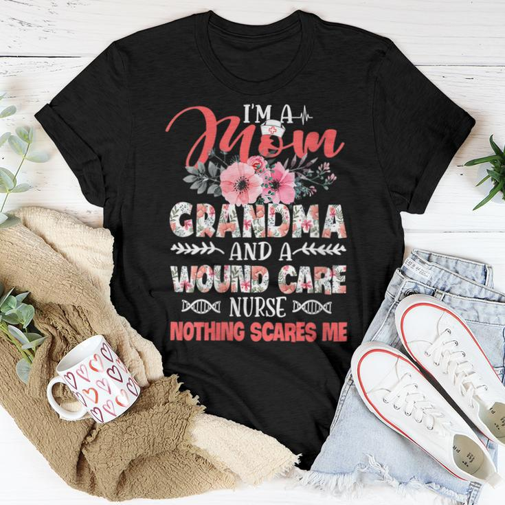 Womens Womens Mom Grandma Wound Care Nurse Scares Me Mothers Women T-shirt Unique Gifts