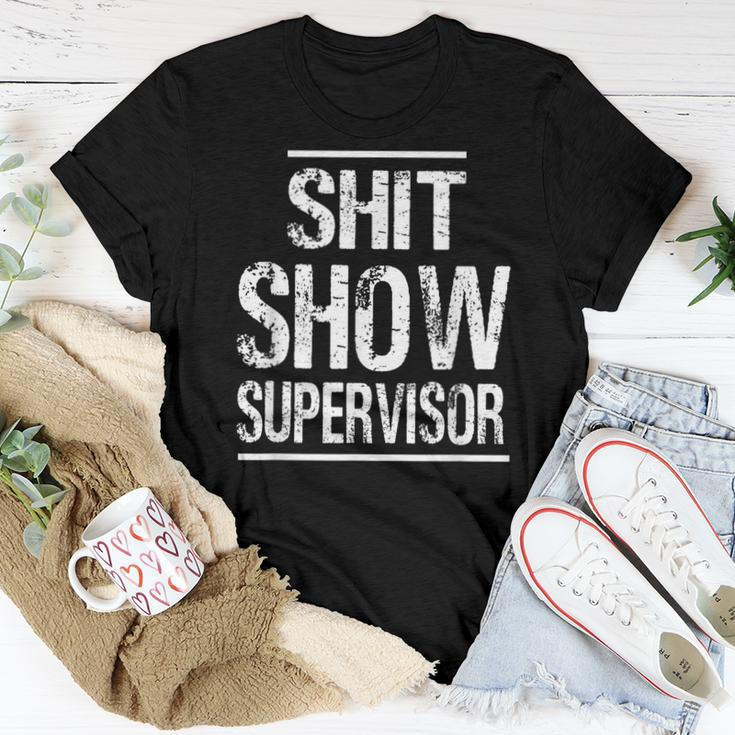 Shit Show Supervisor Hilarious Vintage Mom Boss Women T-shirt Unique Gifts