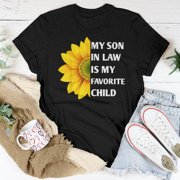 My Son In Law Is My Favorite Child Sunflower Family Matching Women T-shirt Unique Gifts