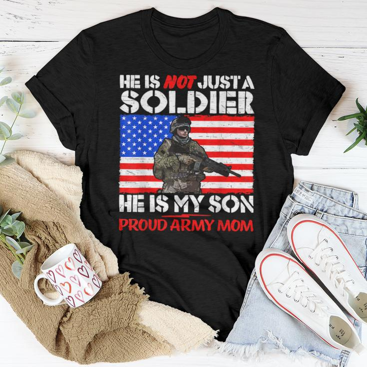 My Son Is A Soldier Proud Army Mom Military Mother Women T-shirt Unique Gifts
