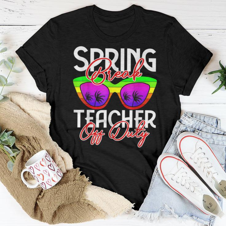 Spring Break Squad 2023 Retro Spring Break Teacher Off Duty Women T-shirt Unique Gifts