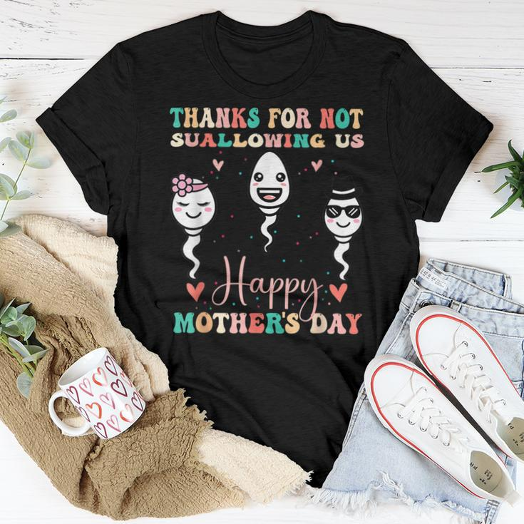 Thanks For Not Swallowing Us Happy Fathers Day Women T-shirt Personalized Gifts