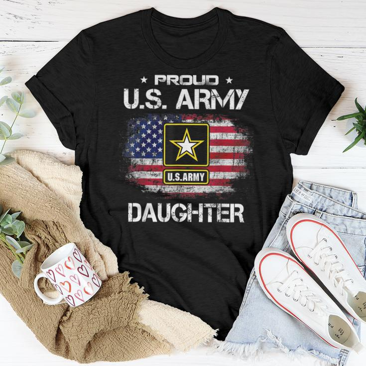Us Army Proud Daughter - Proud Daughter Of A Us Army Veteran Women T-shirt Funny Gifts