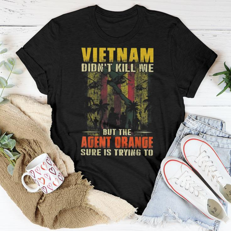 Vietnam War Orange Agent Military Victims Retired Soldiers Women T-shirt Funny Gifts