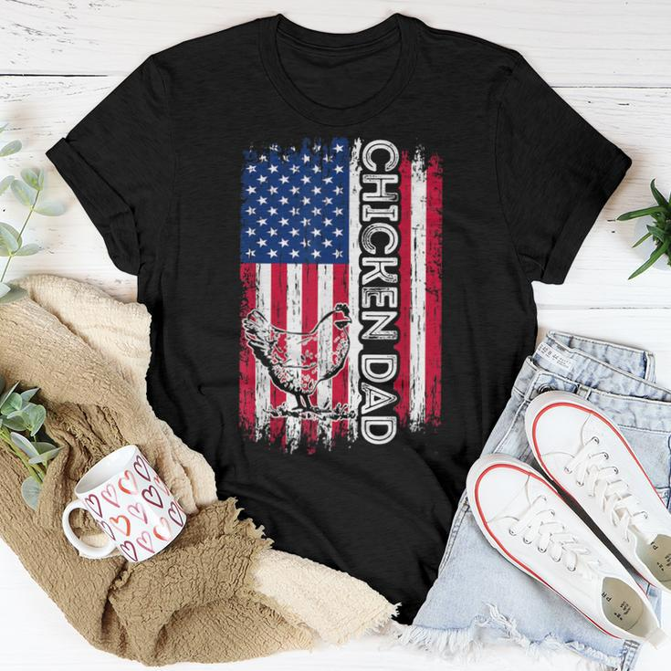Vintage American Flag Chicken Dad Daddy Men Gift Women T-shirt Funny Gifts