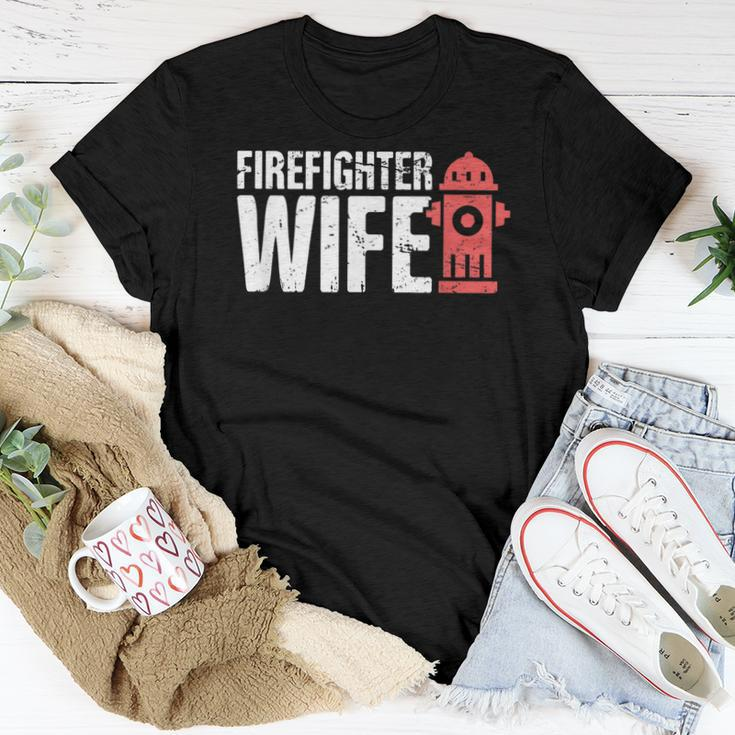 Wife - Fire Department & Fire Fighter Firefighter Women T-shirt Funny Gifts