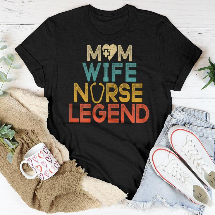Wife Mom Nurse Legend Rn Lpn For Nurses Women T-shirt Personalized Gifts
