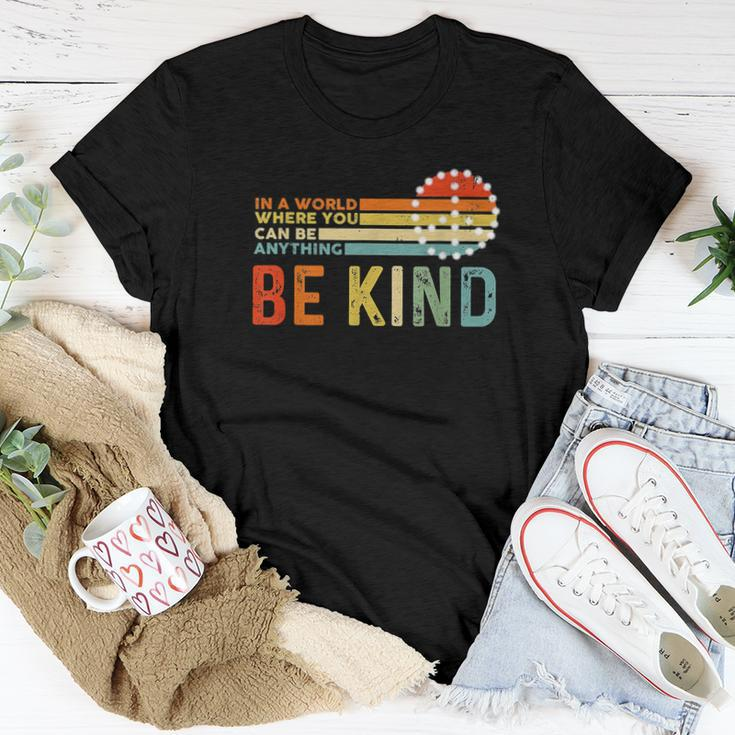 In A World Where You Can Be Anything Be Kind Vintage Hippie Women T-shirt Funny Gifts