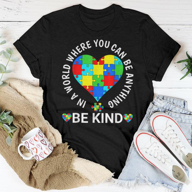 World Autism Awareness Day 2023 - Be Kind Autism Awareness Women T-shirt Unique Gifts