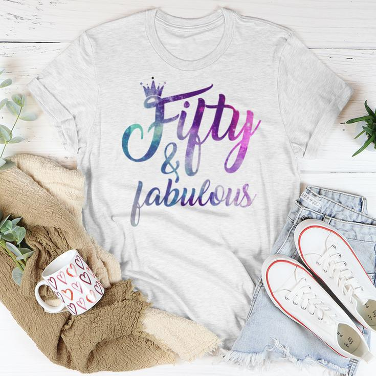 50Th Birthday 50 Fifty And Fabulous Tshirts For Women Women T-shirt Unique Gifts