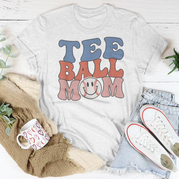 Ball Mom Groovy Tball Mama Baseball Women T-shirt Unique Gifts