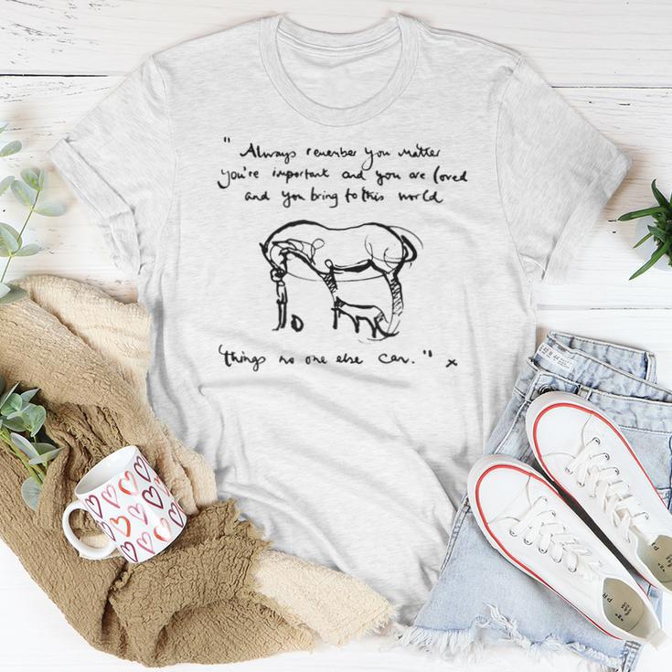 Boy Mole Fox And Horse Quote Always Remember You Matter Women T-shirt ...