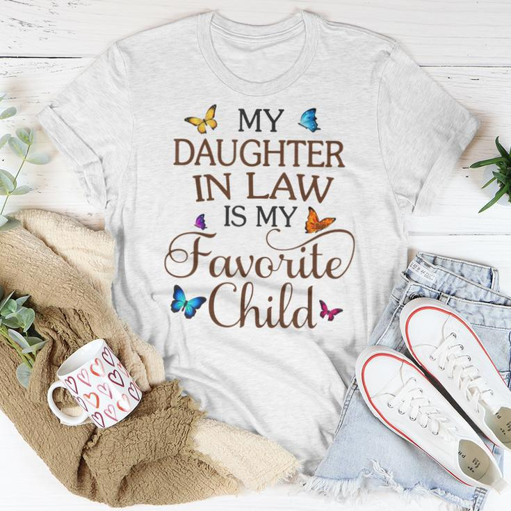My Daughter-In-Law Is My Favorite Child Butterfly Family Women T-shirt Unique Gifts