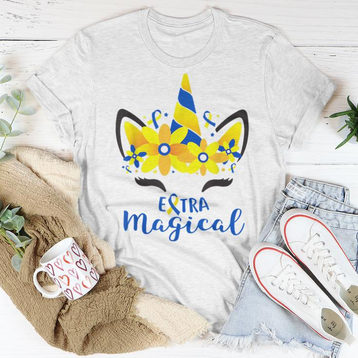 Down Syndrome Awareness Unicorn Girl Mom Extra Magical Women T-shirt Unique Gifts