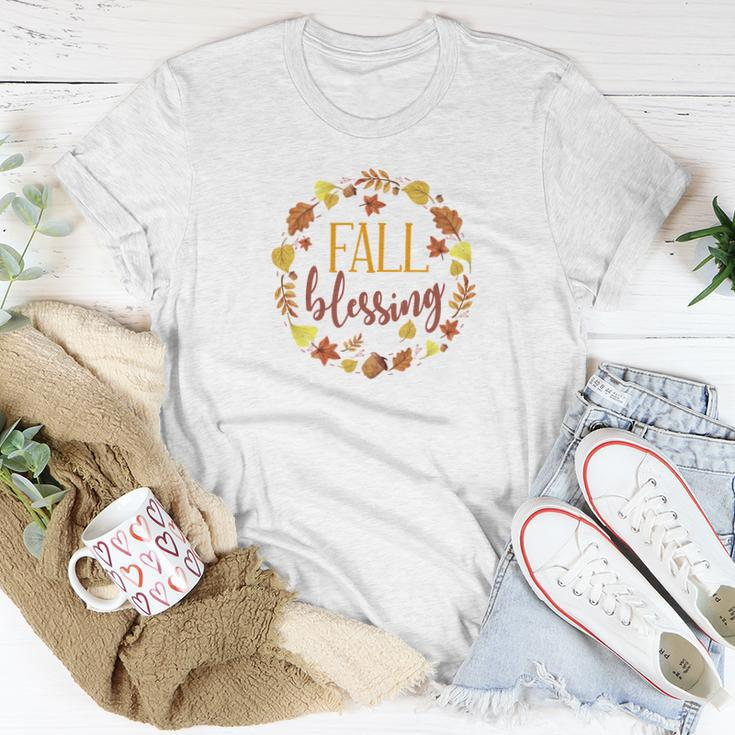 Fall Blessing Thanksgiving Women T-shirt Personalized Gifts