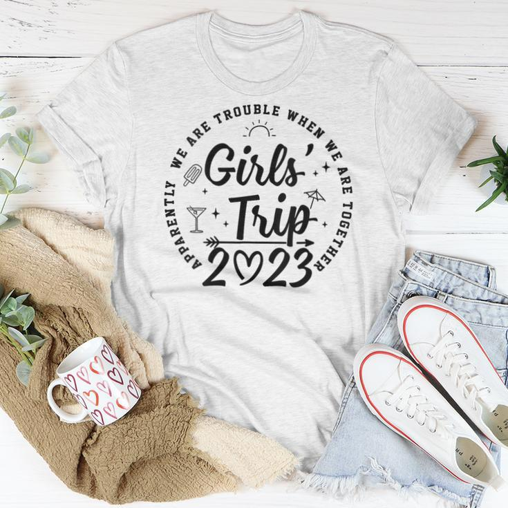 Womens Girls Trip 2023 Apparently Are Trouble When Women T-shirt Unique Gifts