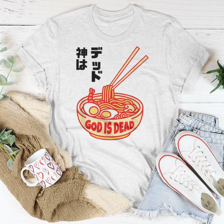 God Is Dead Japanese Ramen Noodles Gift Women T-shirt Funny Gifts