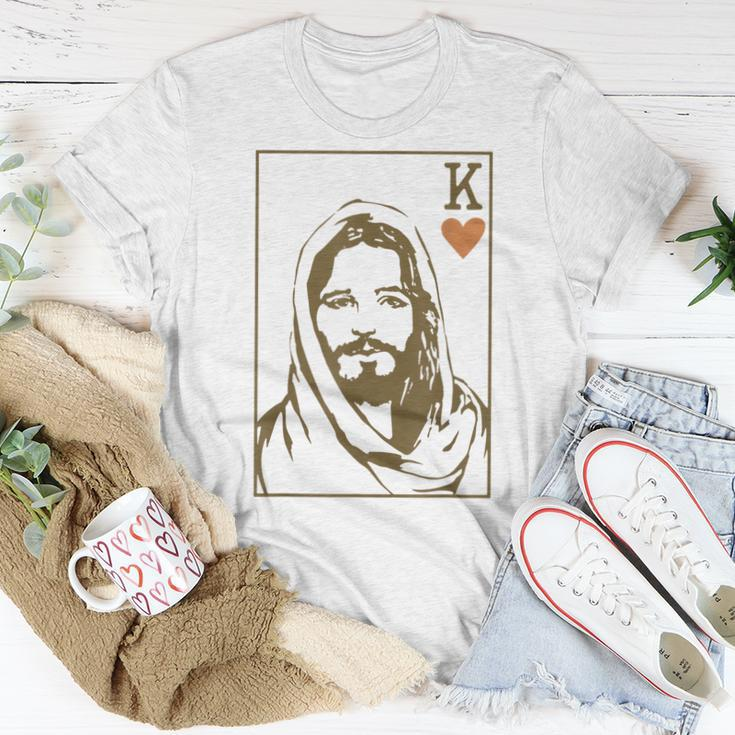 Jesus King Of Hearts Card Christian For Men Women Women T-shirt Unique Gifts