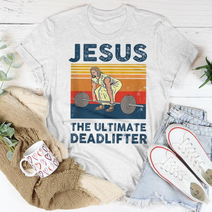 Jesus The Ultimate Deadlifter Gym Bodybuliding Fitness Women T-shirt Unique Gifts
