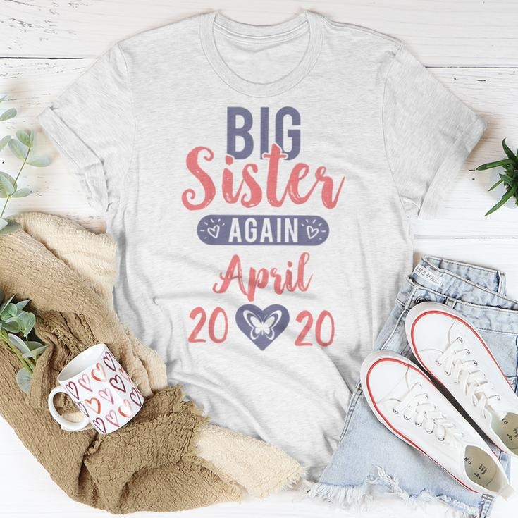 Kids Big Sister Again April 2020 Women T-shirt Unique Gifts