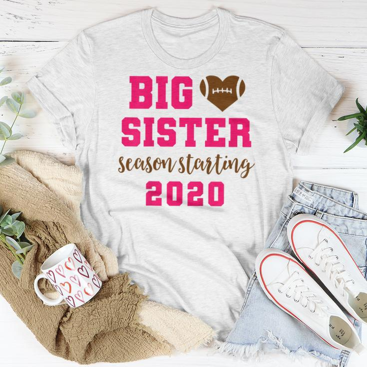 Kids Big Sister Football Pregnancy Announcement Fall Women T-shirt Unique Gifts