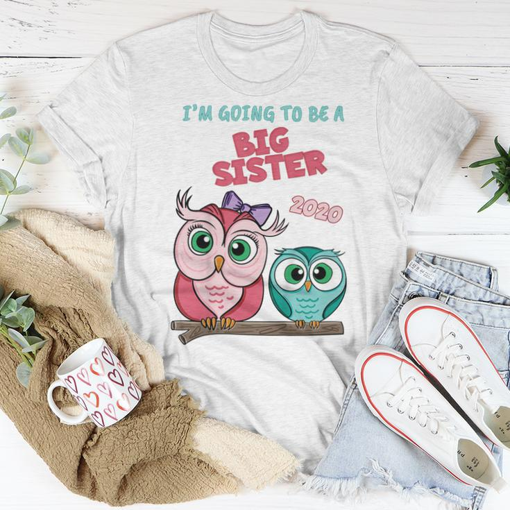Kids Going To Be A Big Sister 2020 Owl Women T-shirt Unique Gifts