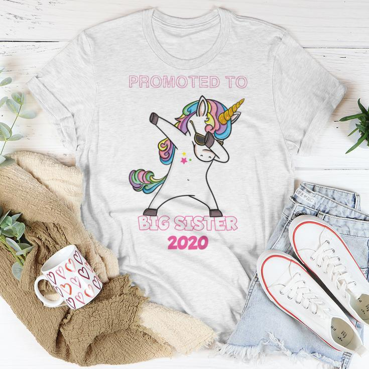 Kids Promoted To Big Sister 2020 Dabbing Unicorn Women T-shirt Casual Daily Basic Unisex Tee Unique Gifts