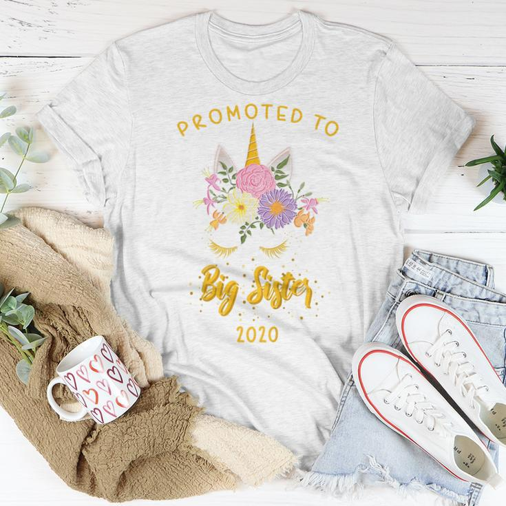 Kids Promoted To Big Sister 2020 Unicorn Face Women T-shirt Unique Gifts