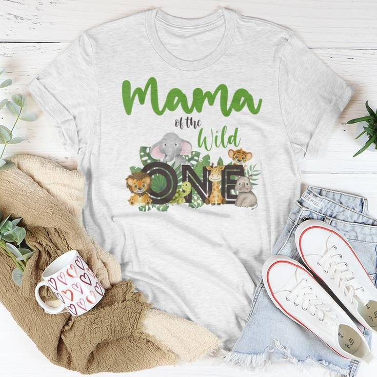Mama Of The Wild One Zoo Birthday Safari Jungle Animal Mom Women T-shirt Unique Gifts