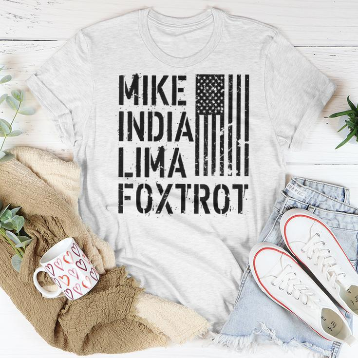 Mike India Lima Foxtrot Hot Mom Muscle Mommy American Flag Women T-shirt Unique Gifts