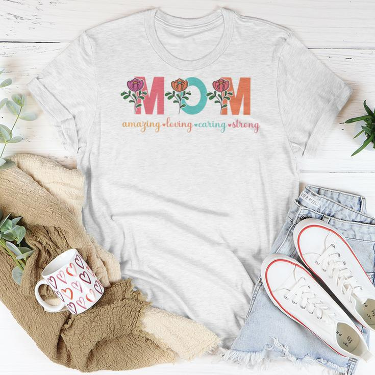 Mom Amazing Loving Caring Strong Flower Women Women T-shirt Unique Gifts
