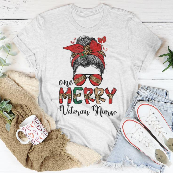 One Merry Veteran Nurse Christmas Veteran Nursing Xmas Party Women T-shirt Funny Gifts